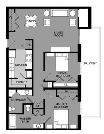 Floorplan of Zarrow Pointe, Assisted Living, Nursing Home, Independent Living, CCRC, Tulsa, OK 9