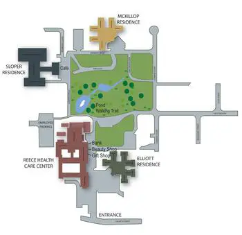 Campus Map of Marian Estates, Assisted Living, Nursing Home, Independent Living, CCRC, Sublimity, OR 1