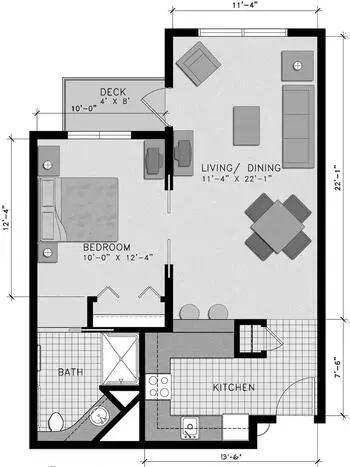 Floorplan of Friendsview, Assisted Living, Nursing Home, Independent Living, CCRC, Newberg, OR 5