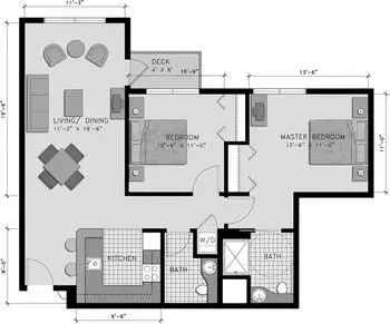 Floorplan of Friendsview, Assisted Living, Nursing Home, Independent Living, CCRC, Newberg, OR 7