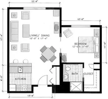 Floorplan of Friendsview, Assisted Living, Nursing Home, Independent Living, CCRC, Newberg, OR 13