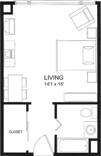 Floorplan of Friendsview, Assisted Living, Nursing Home, Independent Living, CCRC, Newberg, OR 18