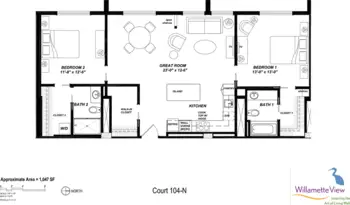 Floorplan of Willamette View, Assisted Living, Nursing Home, Independent Living, CCRC, Portland, OR 4