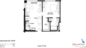 Floorplan of Willamette View, Assisted Living, Nursing Home, Independent Living, CCRC, Portland, OR 5