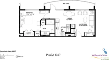 Floorplan of Willamette View, Assisted Living, Nursing Home, Independent Living, CCRC, Portland, OR 10