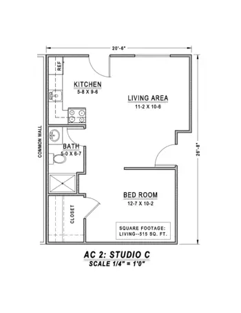 Floorplan of Mennonite Village, Assisted Living, Nursing Home, Independent Living, CCRC, Albany, OR 7