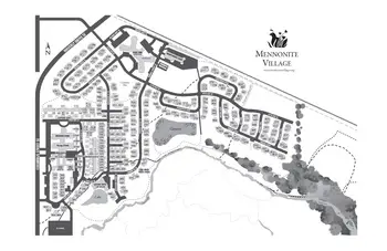Campus Map of Mennonite Village, Assisted Living, Nursing Home, Independent Living, CCRC, Albany, OR 1