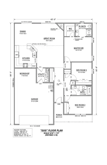 Floorplan of Mennonite Village, Assisted Living, Nursing Home, Independent Living, CCRC, Albany, OR 9