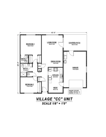 Floorplan of Mennonite Village, Assisted Living, Nursing Home, Independent Living, CCRC, Albany, OR 19