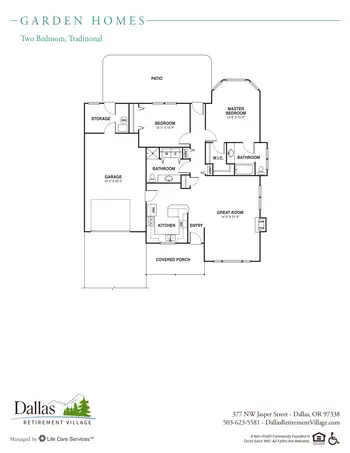 Floorplan of Dallas Retirement Village, Assisted Living, Nursing Home, Independent Living, CCRC, Dallas, OR 1