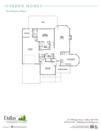 Floorplan of Dallas Retirement Village, Assisted Living, Nursing Home, Independent Living, CCRC, Dallas, OR 2