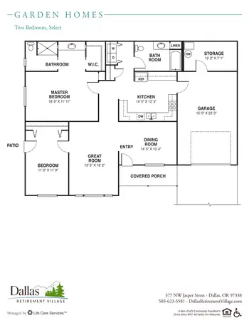 Floorplan of Dallas Retirement Village, Assisted Living, Nursing Home, Independent Living, CCRC, Dallas, OR 3