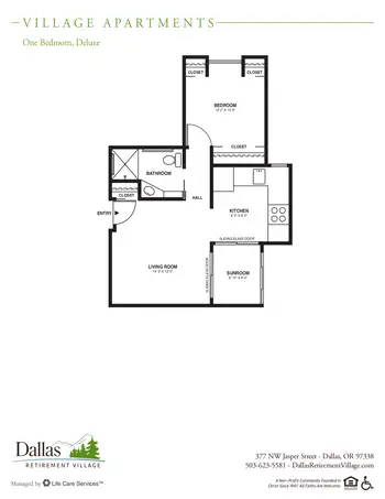 Floorplan of Dallas Retirement Village, Assisted Living, Nursing Home, Independent Living, CCRC, Dallas, OR 7
