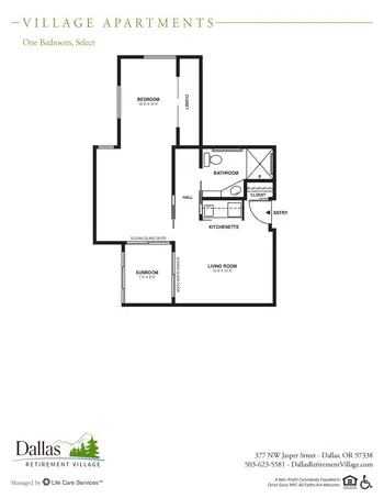 Floorplan of Dallas Retirement Village, Assisted Living, Nursing Home, Independent Living, CCRC, Dallas, OR 8
