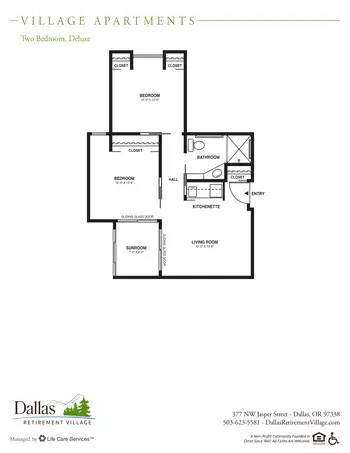 Floorplan of Dallas Retirement Village, Assisted Living, Nursing Home, Independent Living, CCRC, Dallas, OR 10