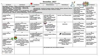 Activity Calendar of Meadowood, Assisted Living, Nursing Home, Independent Living, CCRC, Worcester, PA 3