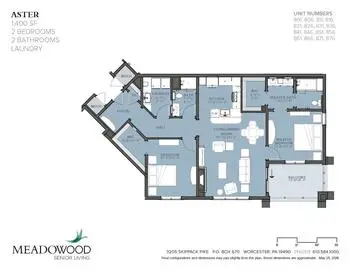 Floorplan of Meadowood, Assisted Living, Nursing Home, Independent Living, CCRC, Worcester, PA 1