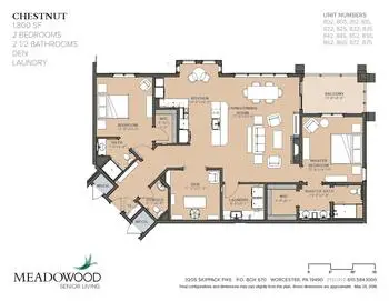 Floorplan of Meadowood, Assisted Living, Nursing Home, Independent Living, CCRC, Worcester, PA 4