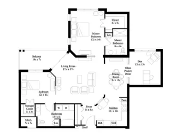 Floorplan of Pennswood Village, Assisted Living, Nursing Home, Independent Living, CCRC, Newtown, PA 1