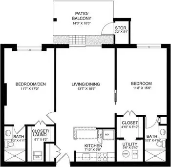 Floorplan of Pennswood Village, Assisted Living, Nursing Home, Independent Living, CCRC, Newtown, PA 11