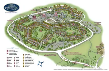 Campus Map of Pennswood Village, Assisted Living, Nursing Home, Independent Living, CCRC, Newtown, PA 2