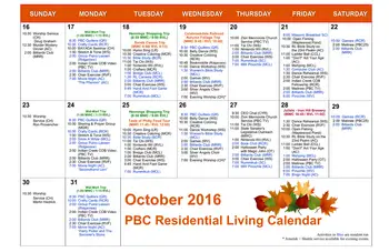 Activity Calendar of Peter Becker Community, Assisted Living, Nursing Home, Independent Living, CCRC, Harleysville, PA 2