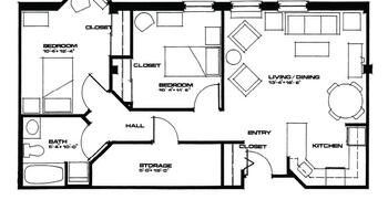 Floorplan of Sarah Reed, Assisted Living, Nursing Home, Independent Living, CCRC, Erie, PA 8