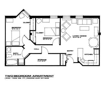 Floorplan of Sarah Reed, Assisted Living, Nursing Home, Independent Living, CCRC, Erie, PA 9