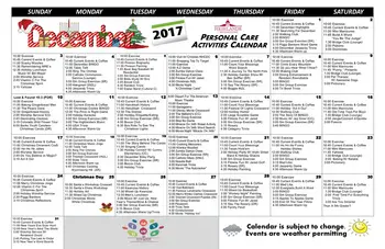 Activity Calendar of Springfield Senior Living, Assisted Living, Nursing Home, Independent Living, CCRC, Wyndmoor, PA 9