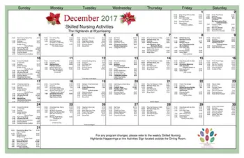 Activity Calendar of Springfield Senior Living, Assisted Living, Nursing Home, Independent Living, CCRC, Wyndmoor, PA 10