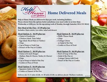 Dining menu of Wesbury Retirement Community, Assisted Living, Nursing Home, Independent Living, CCRC, Meadville, PA 1