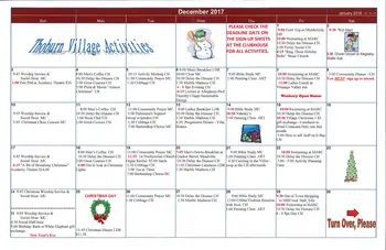 Activity Calendar of Wesbury Retirement Community, Assisted Living, Nursing Home, Independent Living, CCRC, Meadville, PA 7