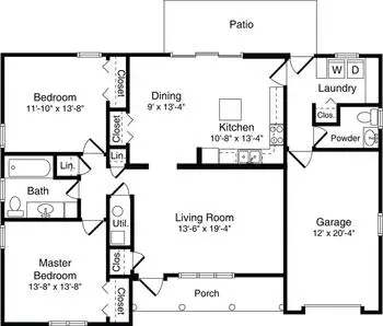 Floorplan of Wesbury Retirement Community, Assisted Living, Nursing Home, Independent Living, CCRC, Meadville, PA 15