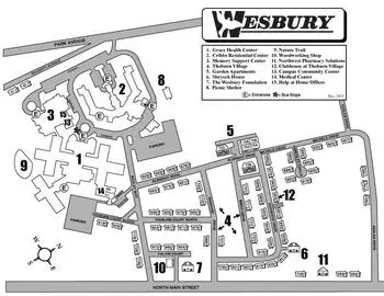 Campus Map of Wesbury Retirement Community, Assisted Living, Nursing Home, Independent Living, CCRC, Meadville, PA 1
