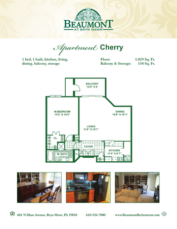 Floorplan of Beaumont Retirement, Assisted Living, Nursing Home, Independent Living, CCRC, Bryn Mawr, PA 1
