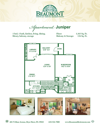Floorplan of Beaumont Retirement, Assisted Living, Nursing Home, Independent Living, CCRC, Bryn Mawr, PA 4