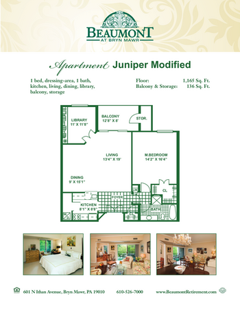 Floorplan of Beaumont Retirement, Assisted Living, Nursing Home, Independent Living, CCRC, Bryn Mawr, PA 5