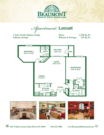 Floorplan of Beaumont Retirement, Assisted Living, Nursing Home, Independent Living, CCRC, Bryn Mawr, PA 6