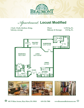 Floorplan of Beaumont Retirement, Assisted Living, Nursing Home, Independent Living, CCRC, Bryn Mawr, PA 7