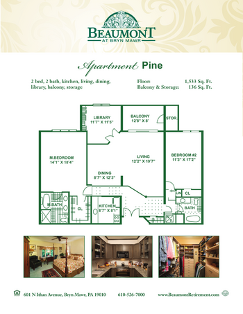 Floorplan of Beaumont Retirement, Assisted Living, Nursing Home, Independent Living, CCRC, Bryn Mawr, PA 8
