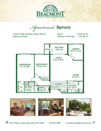 Floorplan of Beaumont Retirement, Assisted Living, Nursing Home, Independent Living, CCRC, Bryn Mawr, PA 9