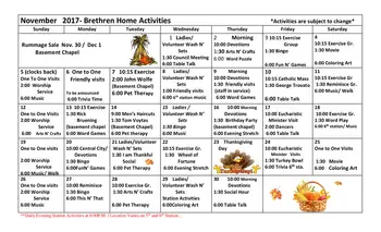 Activity Calendar of Windber Woods, Assisted Living, Nursing Home, Independent Living, CCRC, Windber, PA 2