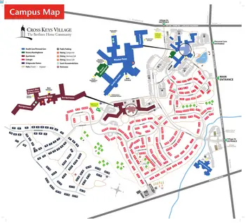 Campus Map of Cross Keys Village, Assisted Living, Nursing Home, Independent Living, CCRC, New Oxford, PA 2