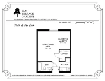 Floorplan of Elm Terrace Gardens, Assisted Living, Nursing Home, Independent Living, CCRC, Lansdale, PA 4