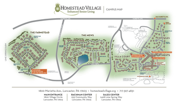 Campus Map of Homestead Village, Assisted Living, Nursing Home, Independent Living, CCRC, Lancaster, PA 4