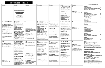 Activity Calendar of Homestead Village, Assisted Living, Nursing Home, Independent Living, CCRC, Lancaster, PA 1