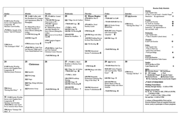 Activity Calendar of Homestead Village, Assisted Living, Nursing Home, Independent Living, CCRC, Lancaster, PA 2