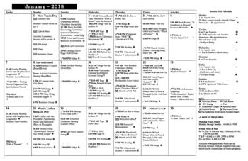 Activity Calendar of Homestead Village, Assisted Living, Nursing Home, Independent Living, CCRC, Lancaster, PA 3