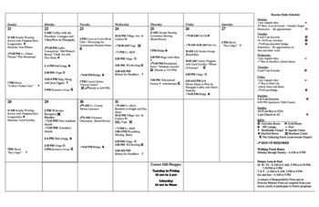 Activity Calendar of Homestead Village, Assisted Living, Nursing Home, Independent Living, CCRC, Lancaster, PA 4