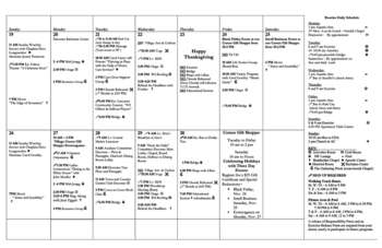 Activity Calendar of Homestead Village, Assisted Living, Nursing Home, Independent Living, CCRC, Lancaster, PA 6